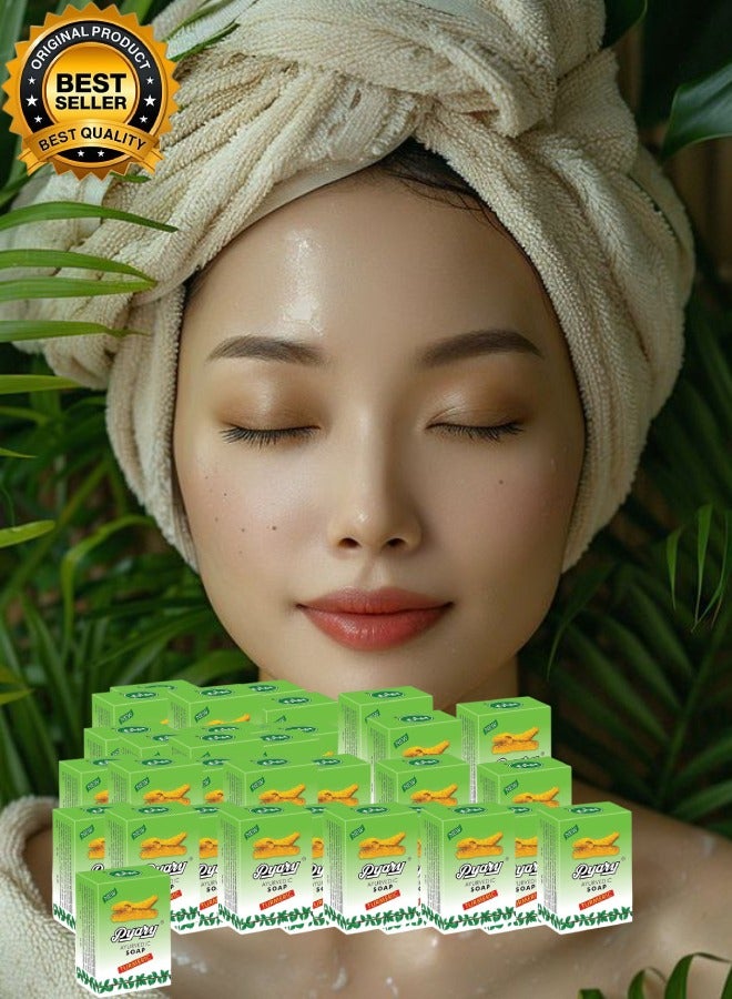 Pyary 28 Pieces Ayurvedic Turmeric Soap 75gram - Image 1