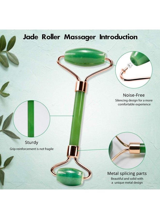 TechPro Gua Sha Facial Tool Natural Jade Stone Guasha Board For Spa Acupuncture Therapy Trigger Point Treatment Gua Sha Scraping Massage Tool Face Roller And Manual Massage Stone For Skin Care  - Image 4