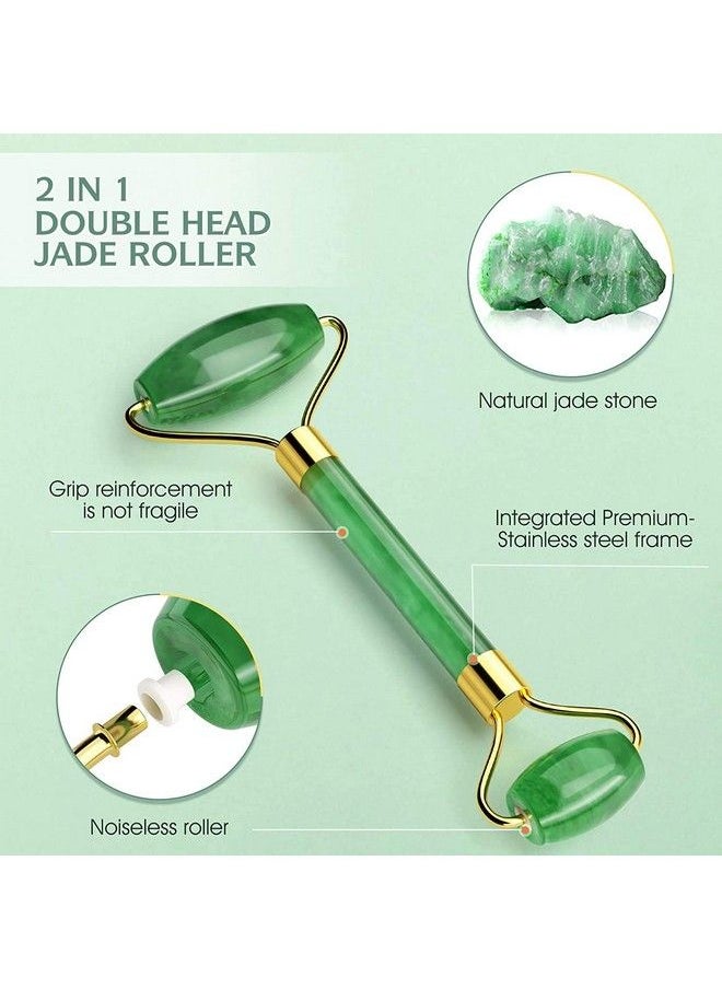 TechPro Gua Sha Facial Tool Natural Jade Stone Guasha Board For Spa Acupuncture Therapy Trigger Point Treatment Gua Sha Scraping Massage Tool Face Roller And Manual Massage Stone For Skin Care  - Image 5