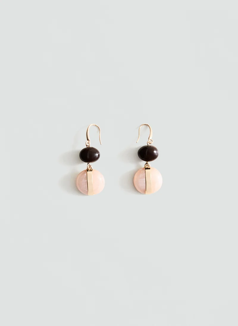 Mixed resin earrings