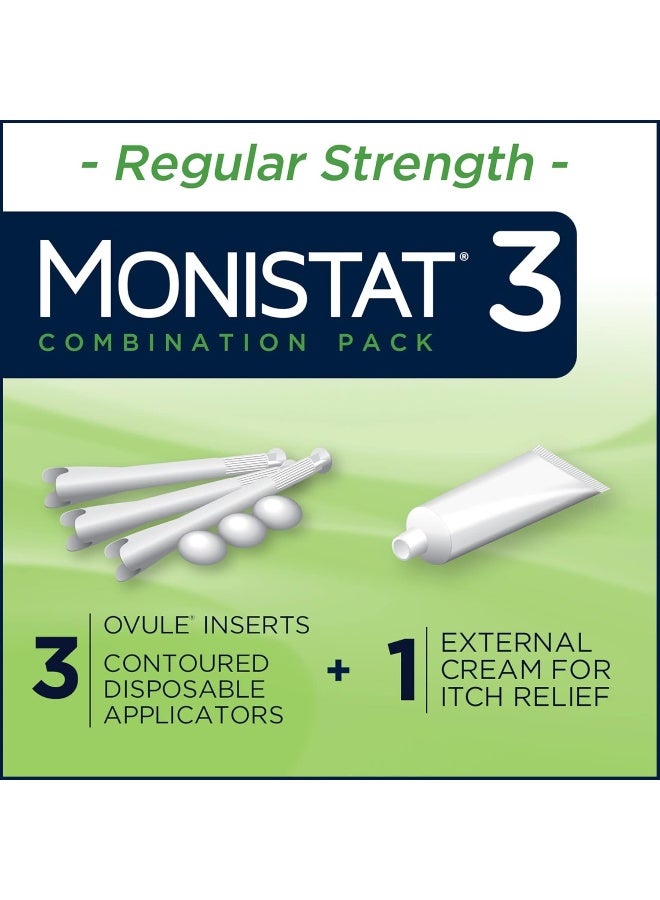 MONISTAT 3-Dose Yeast Infection Treatment For Women, 3 Ovule Inserts & External Itch Cream - Image 4