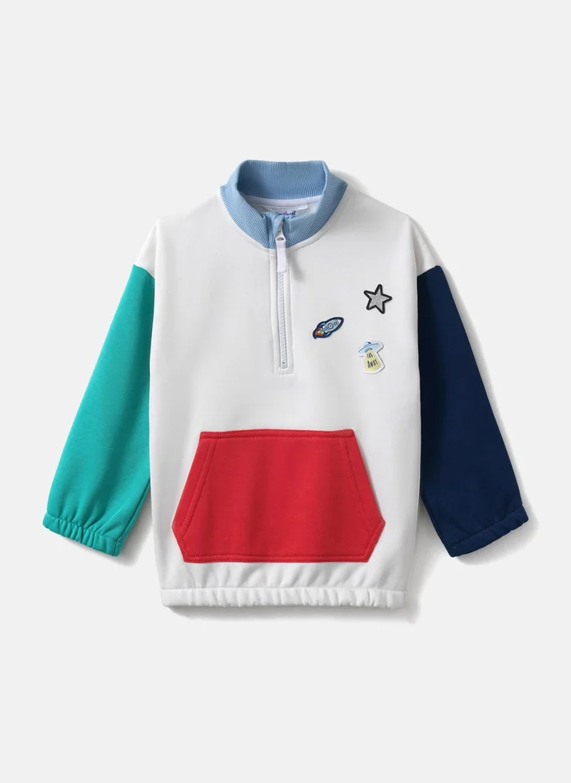 نوتيناتي Nautinati Boys' Multicolour Sweatshirt with Zipper