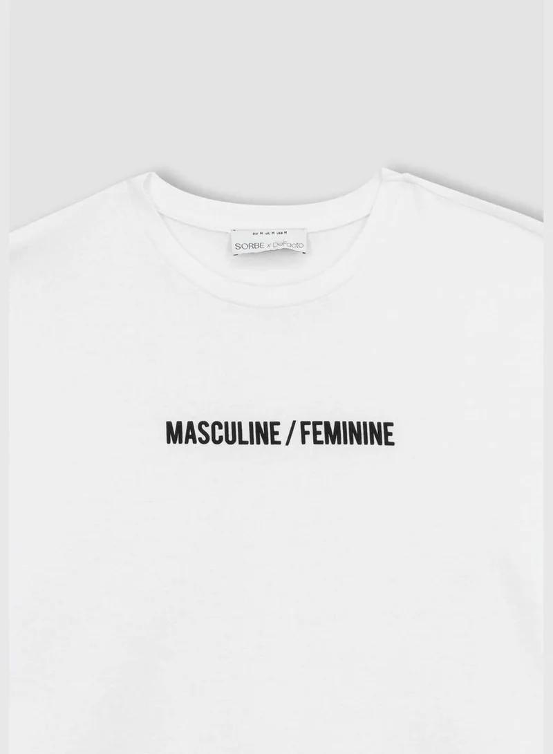 DeFacto Woman Crew Neck Knitted Short Sleeve T-Shirt