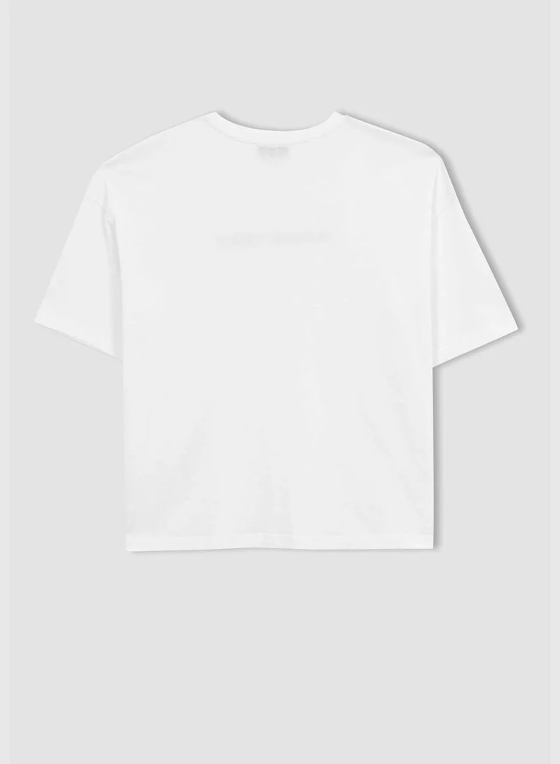 DeFacto Woman Crew Neck Knitted Short Sleeve T-Shirt