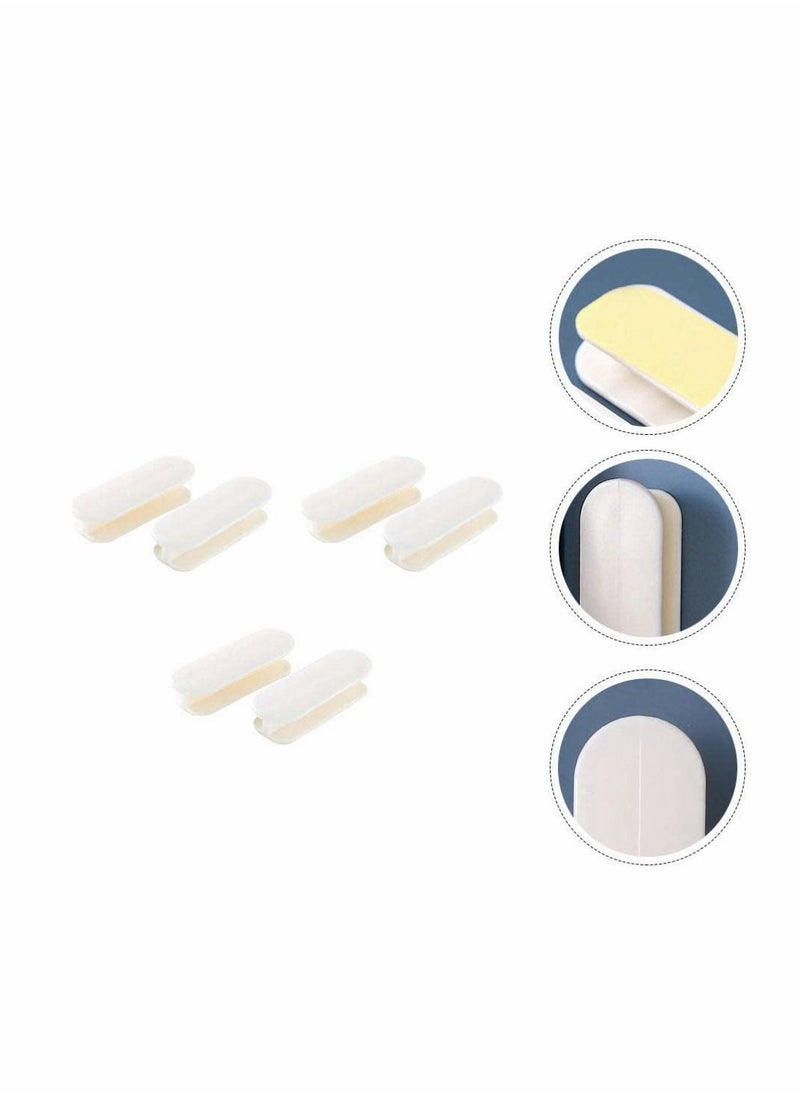 Y&D - 6 Pcs Self-Stick Drawer Knobs ABS Plastic Punch Free Instant Cabinet Handles Pull Helper Hardware Tool for Door Window Toilet Cover White - Image 1