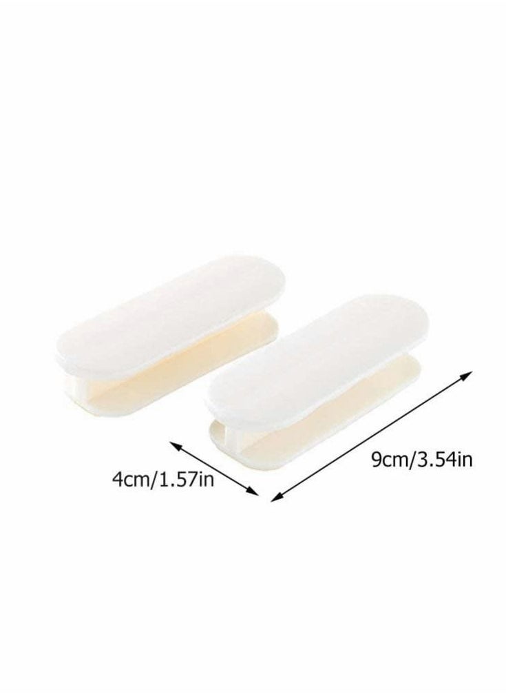 Y&D 6 Pcs Self-Stick Drawer Knobs ABS Plastic Punch Free Instant Cabinet Handles Pull Helper Hardware Tool for Door Window Toilet Cover White  - Image 4