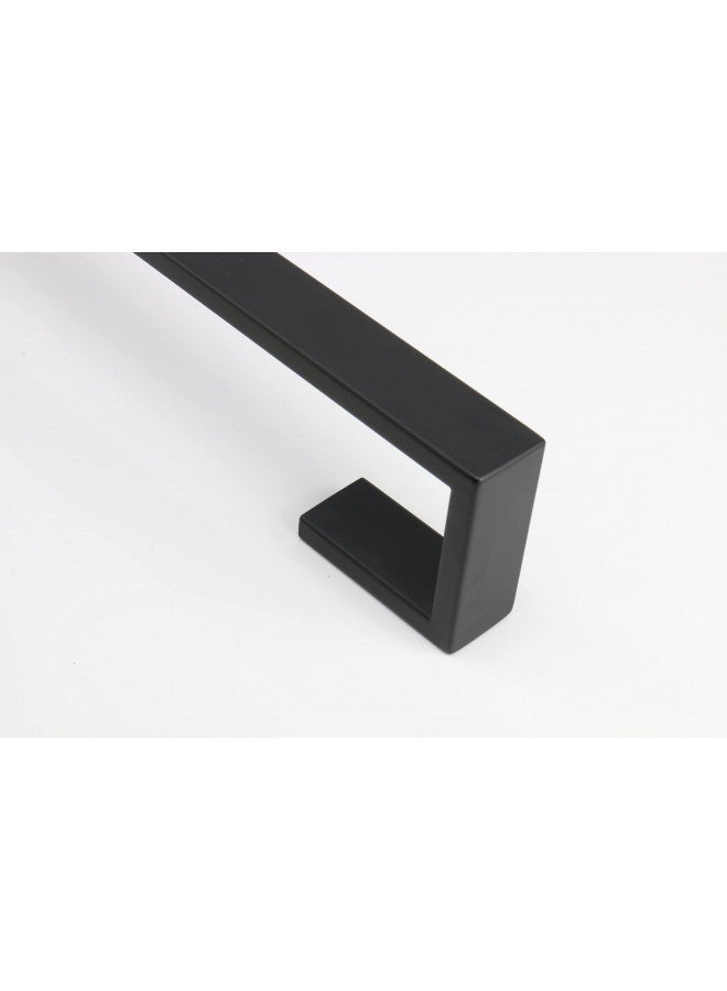 TocTen Bath Towel Rack - Square Base Thicken SUS304 Stainless Steel Towel Bar for Bathroom, Bathroom Bar Accessories Towel Rod Heavy Duty Wall Mounted Towel Holder (Matte Black, 12 Inch) - Image 3