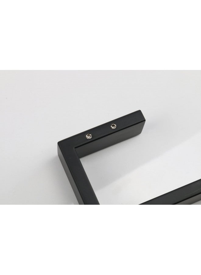 TocTen Bath Towel Rack - Square Base Thicken SUS304 Stainless Steel Towel Bar for Bathroom, Bathroom Bar Accessories Towel Rod Heavy Duty Wall Mounted Towel Holder (Matte Black, 12 Inch) - Image 4