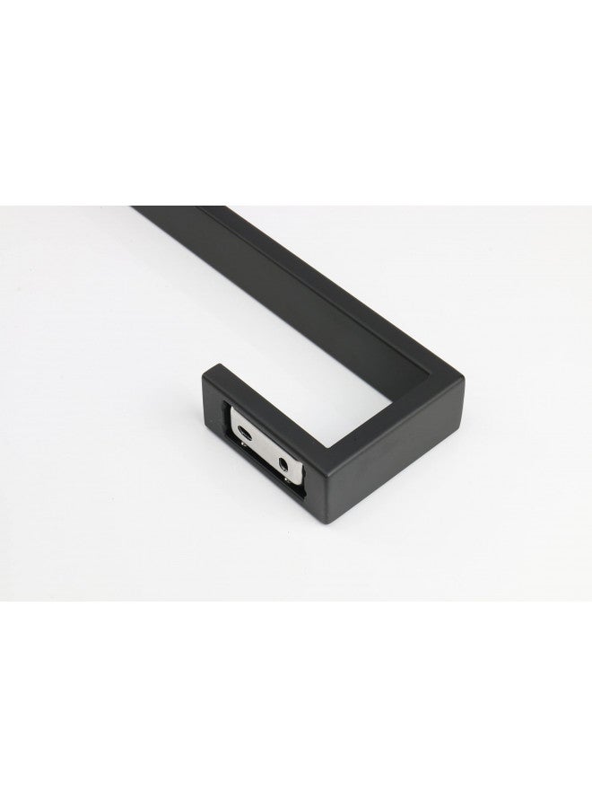 TocTen Bath Towel Rack - Square Base Thicken SUS304 Stainless Steel Towel Bar for Bathroom, Bathroom Bar Accessories Towel Rod Heavy Duty Wall Mounted Towel Holder (Matte Black, 12 Inch) - Image 2