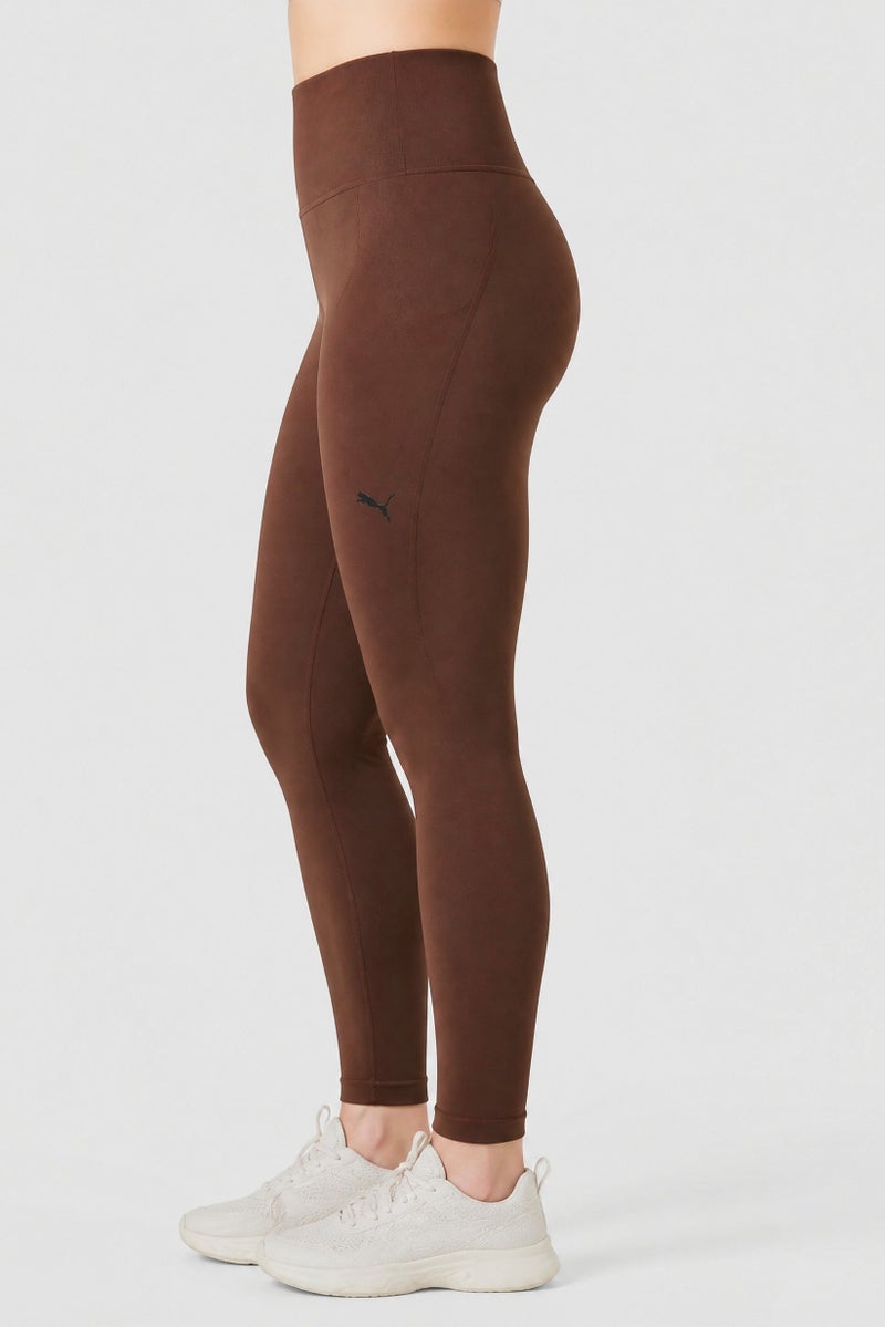 PUMA Women Sportswear Fit Training Leggings, Brown - Image 4