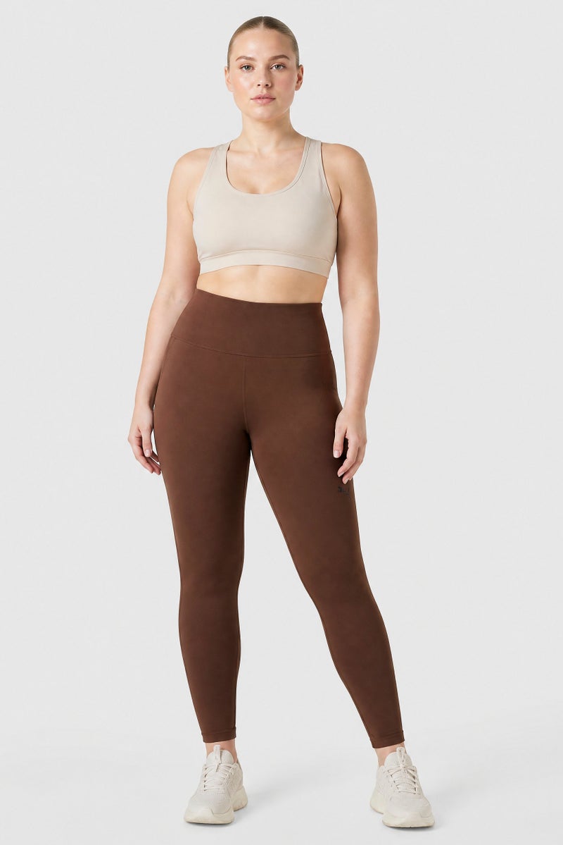 PUMA Women Sportswear Fit Training Leggings, Brown - Image 3