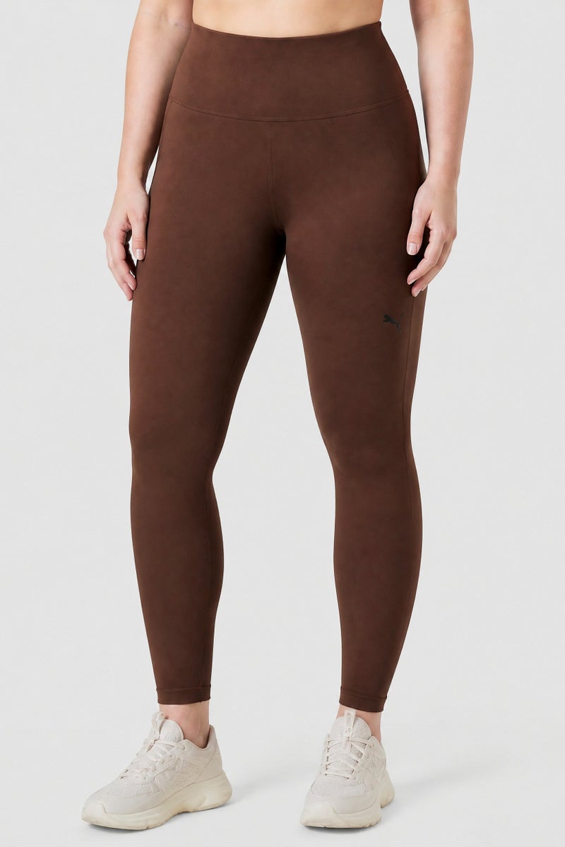 PUMA Women Sportswear Fit Training Leggings, Brown - Image 1
