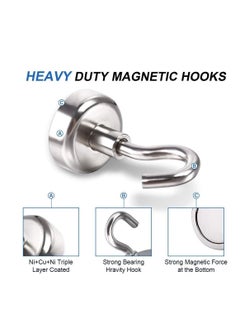 Y&D Magnetic Hooks, 22Lbs Heavy Duty Hooks New Upgraded for Cruise, Grill, Towel, Indoor Hanging, Home, Kitchen, Workplace, Office and Garage, 6 Pack  - Image 3