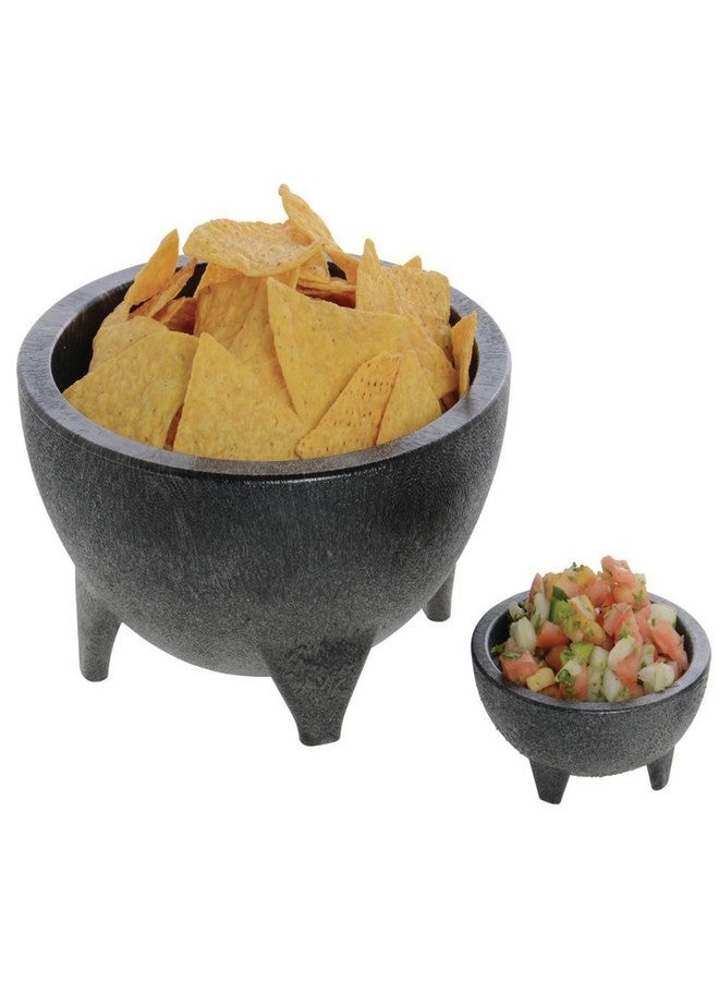 HUBERT Black Molcajete Dish 56 oz Polypropylene 8.75" Diameter x 4" H - Image 2