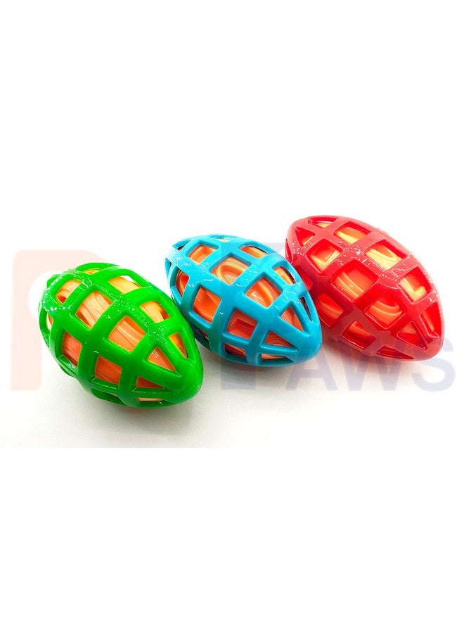 لعبة صرير مطاطية متينة للكلاب الرجبي للمضغ العدواني، ألعاب كرة مضغ تفاعلية للكلاب غير قابلة للتدمير تقريبًا، لعبة حيوانات أليفة متينة للسلالات المتوسطة والكبيرة (عبوة من قطعة واحدة) - Image 1