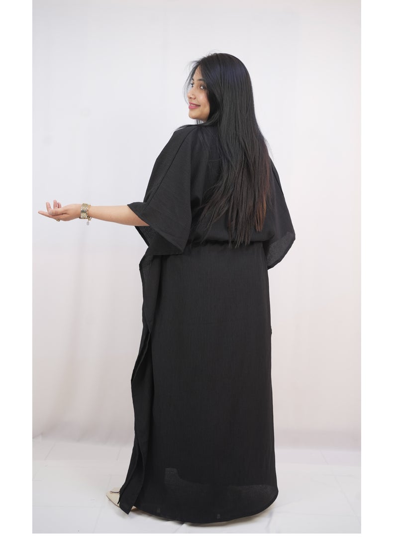 Al Batool Stylish Ladies Kaftan, Luxurious Stylish Cey Fabric with Elegant Design  - Image 5
