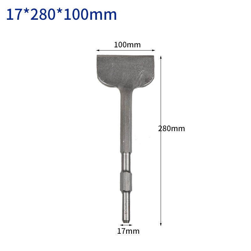 Hexagon handle chisel HEX electric pick impact drill tip flat chisel widening chisel cement Stone Wall Wall concrete shovel 17X280X100 flat 17X280X100 flat