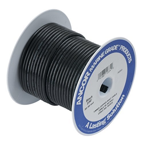 ancor سلك نحاسي معلب أنكور 180003، 18 AWG (0.8mm2)، أسود-35 قدم - Image 4