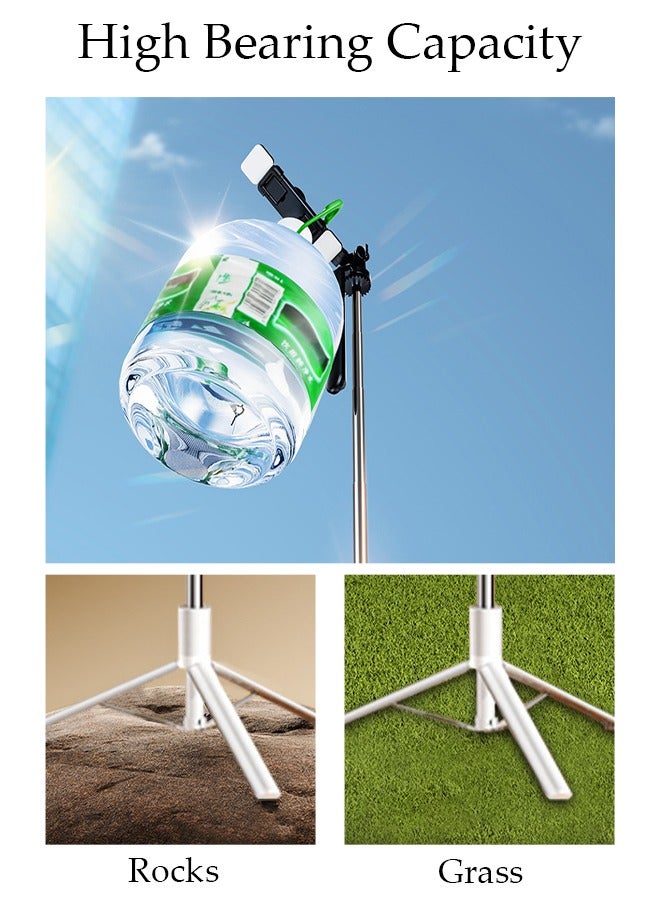 Selfie Stick, All-in-1 Extendable Cell Phone Tripod Stand,Rotate Phone Tripod with Bluetooth Remote Shutter and Fill Light,Group Selfies/Live Streaming/Video Recording Compatible with All Phones - Image 5