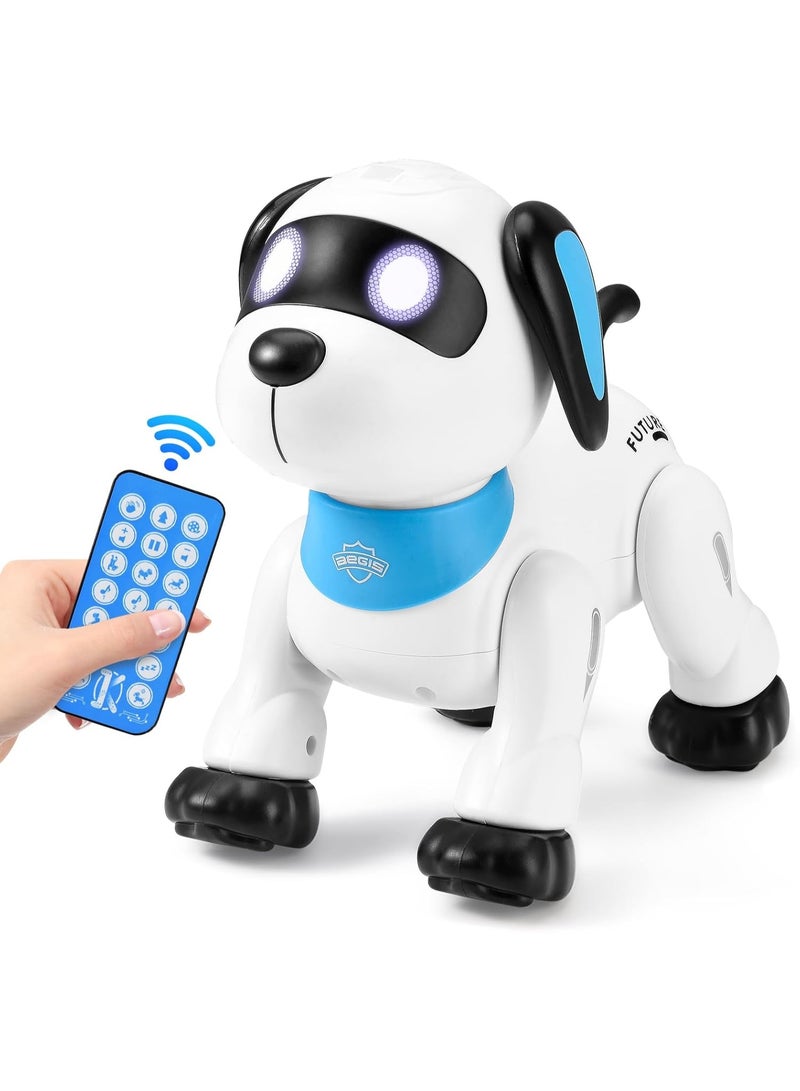 Robot Stunt Dogs Toys – Remote Control Smart Dog Toy for Kids with Lights, Music, Voice Control, Rechargeable Battery, Programmable Tricks, 360° Spins, Dancing, Walking – Educational Interactive Pet Robot Dog Gift for Boys & Girls Ages 3+ - Image 1
