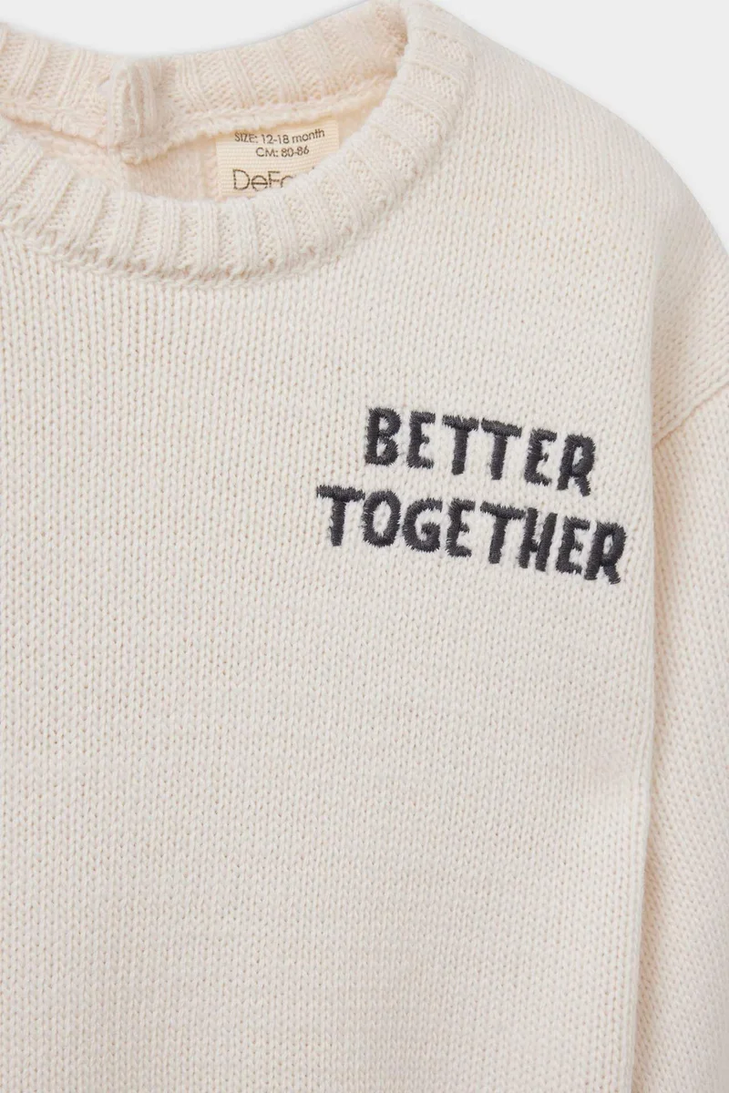 ديفاكتو Baby Boy Crew Neck Printed Pullover