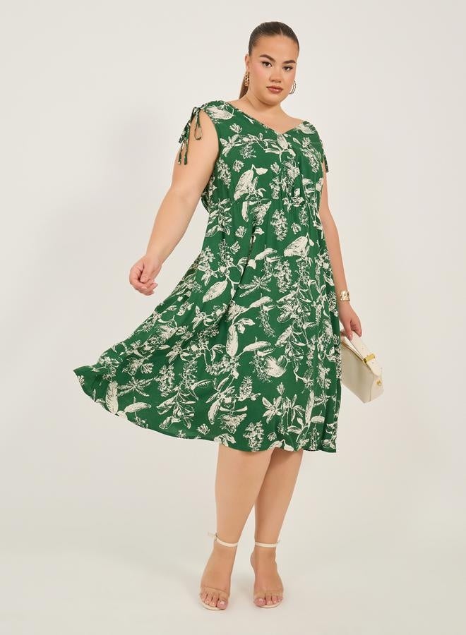 Styli Floral Print Midi Dress - Image 2