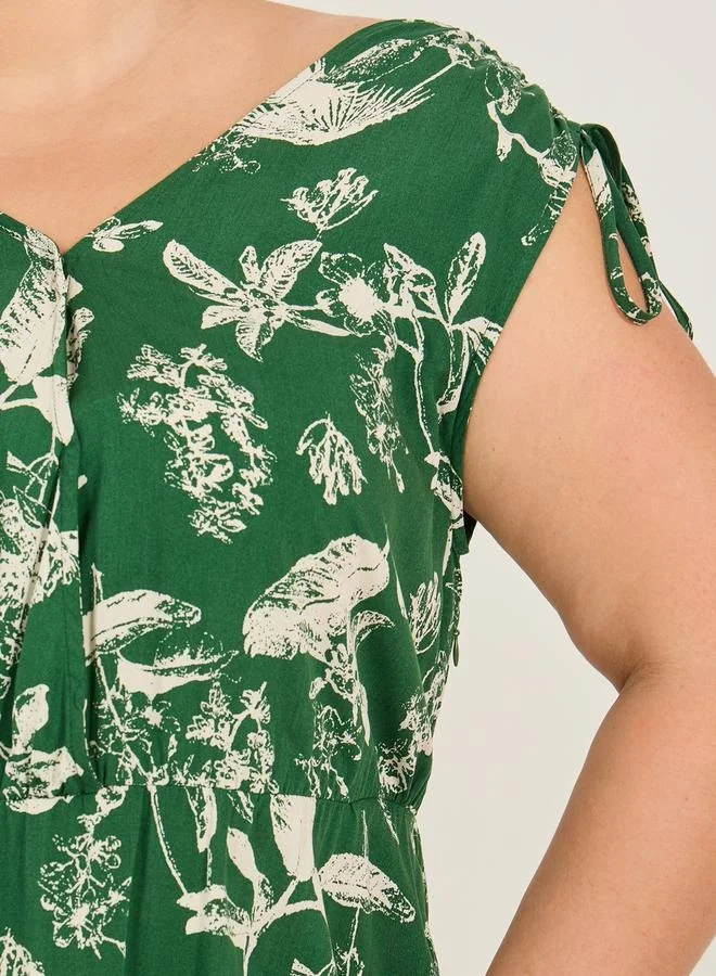 Styli Floral Print Midi Dress