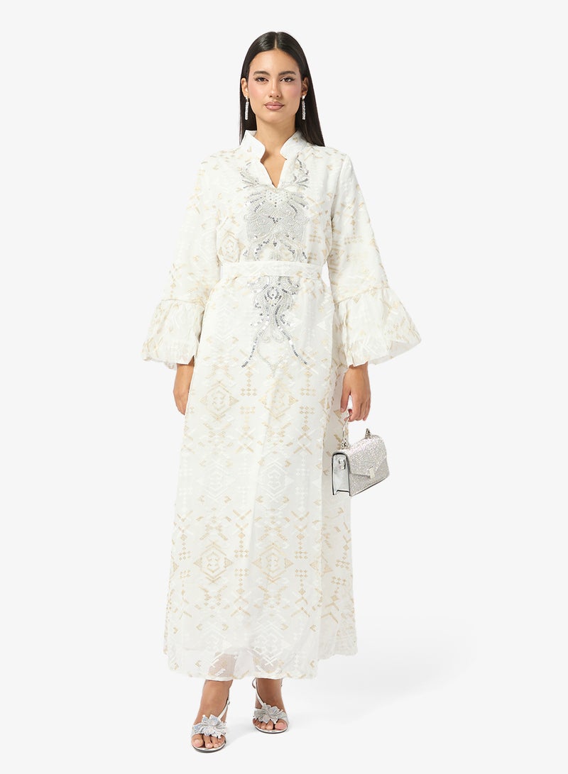 Khizana Embroidered Jalabiya - Image 1