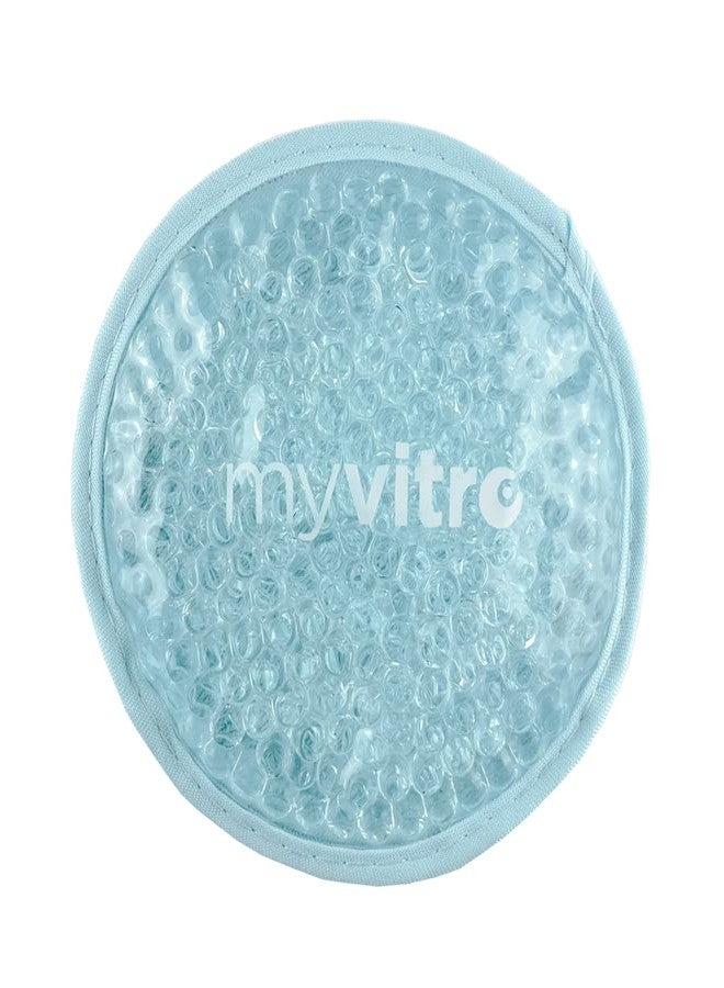 MyVitro Plush Hot + Cold Packs from MyVitro| Set of 2 | Great IVF Gift | Reusable Ice Pack for IVF to Help Injection Pain | Hot or Cold | Blue, 4.75” Round - Image 2