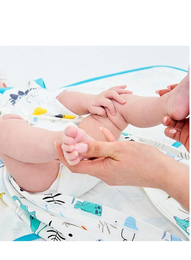 SYOSI SYOSI Baby Swaddle Wearable Blanket 3-Way Adjustable Transtion Sleep Sack 100% Cotton Wrap with Beanie Cap Infant for Newborn Boy Girl 0-6 Months  - Image 3