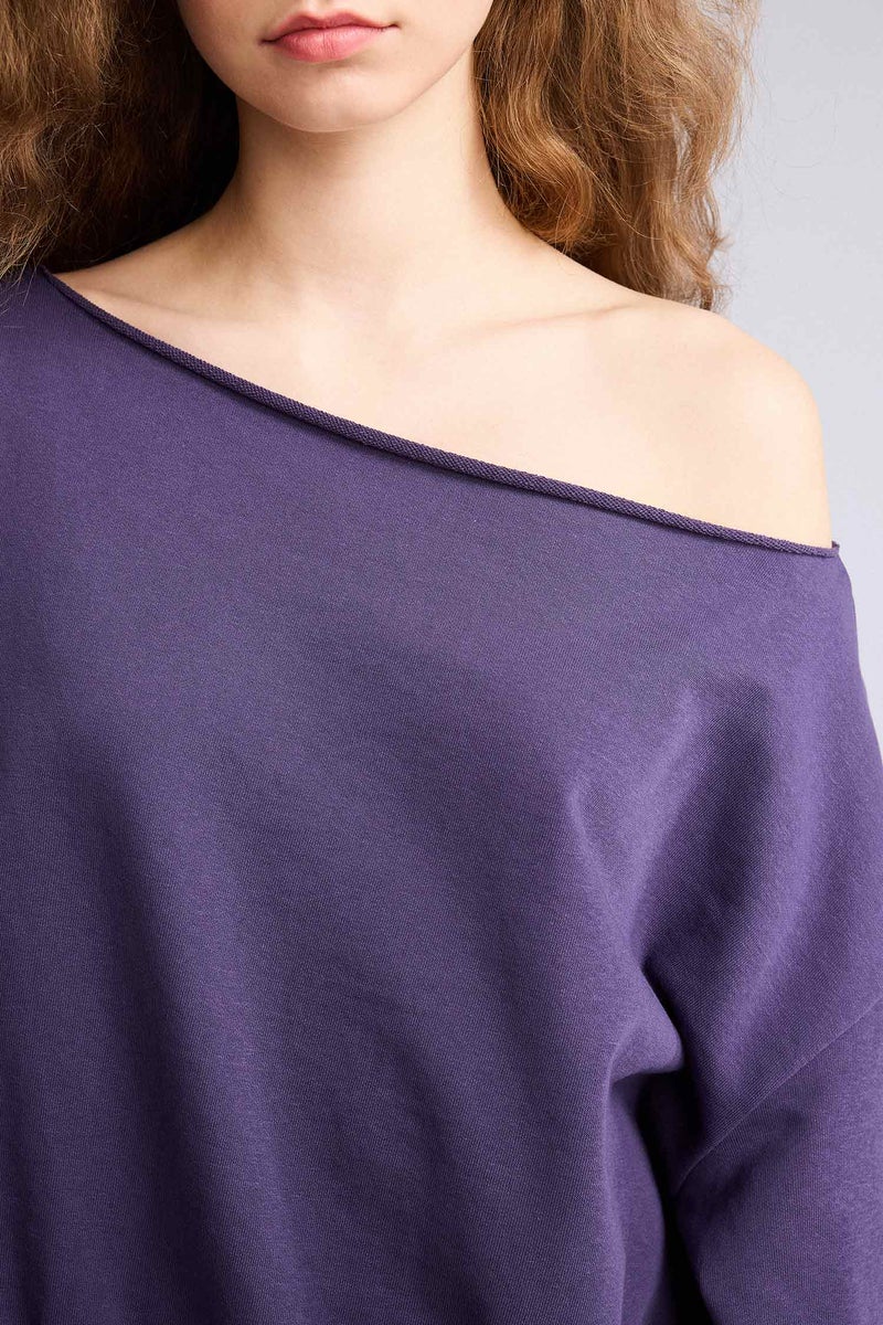 ديفاكتو سويت شيرت قماش سميك بكتف مكشوف - Image 4