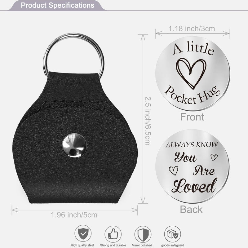 CINDYHE Pocket Hug Token keychain Gifts for Men Women Him Her Dad Mom Son Daughter Brothers Sisters Teacher Boy Girl Friends (Husband Gift) - Image 2