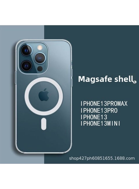 Transparent Acrylic MagSafe Wireless Magnetic Charger Phone Case For IPhone 14 Apple 13Pro Protective Case-Color:Magnetic (transparent)-Applicable Model:IPhone XR