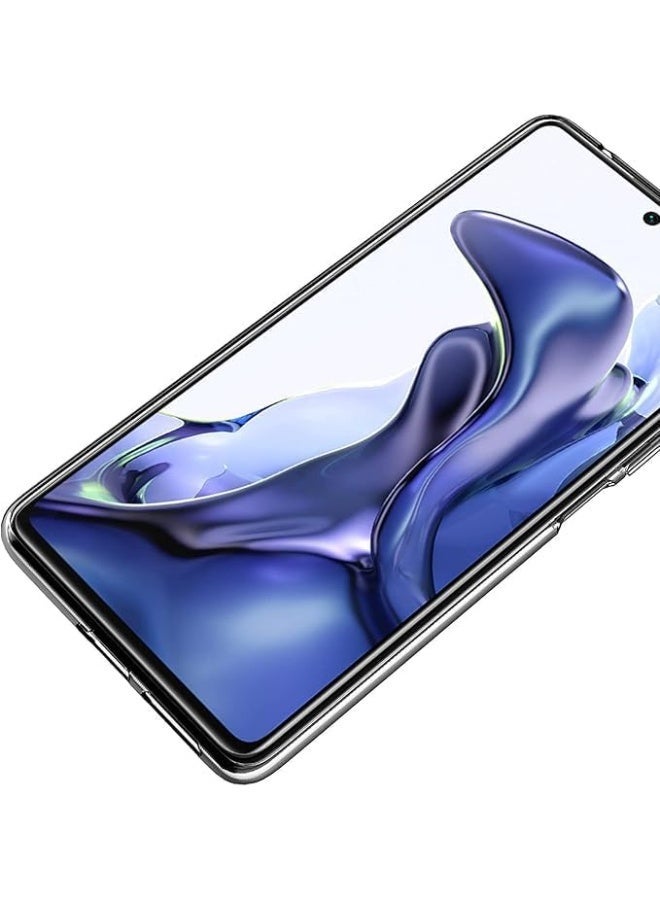 جراب لهاتف شاومي مي 11 تي / مي 11 تي برو (6.67 بوصة) مصنوع من مطاط TPU ناعم وغطاء خلفي شفاف - Image 5