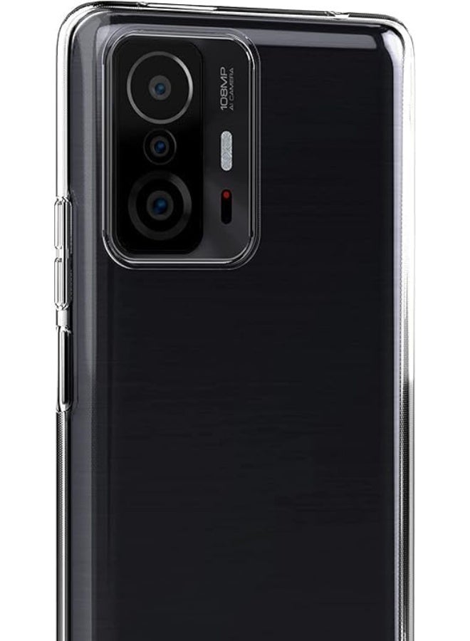 جراب لهاتف شاومي مي 11 تي / مي 11 تي برو (6.67 بوصة) مصنوع من مطاط TPU ناعم وغطاء خلفي شفاف - Image 2
