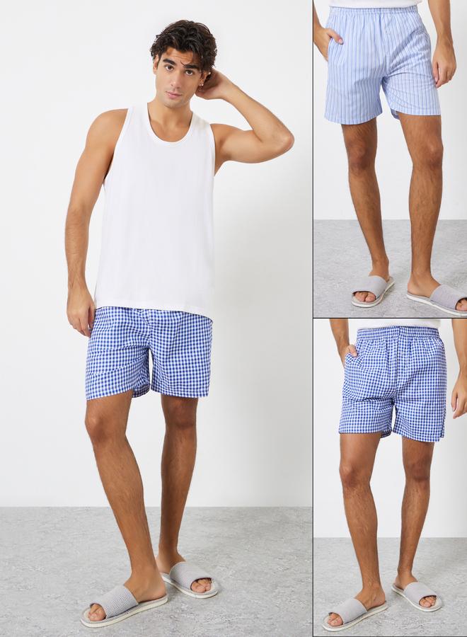 ستايلي مجموعة من 2 بوكسر قطن مع أزرار - Image 1