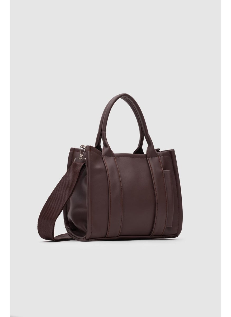 Shule Bags Faux Leather Women's Tote Bag Miles Bitter Brown  - Image 2