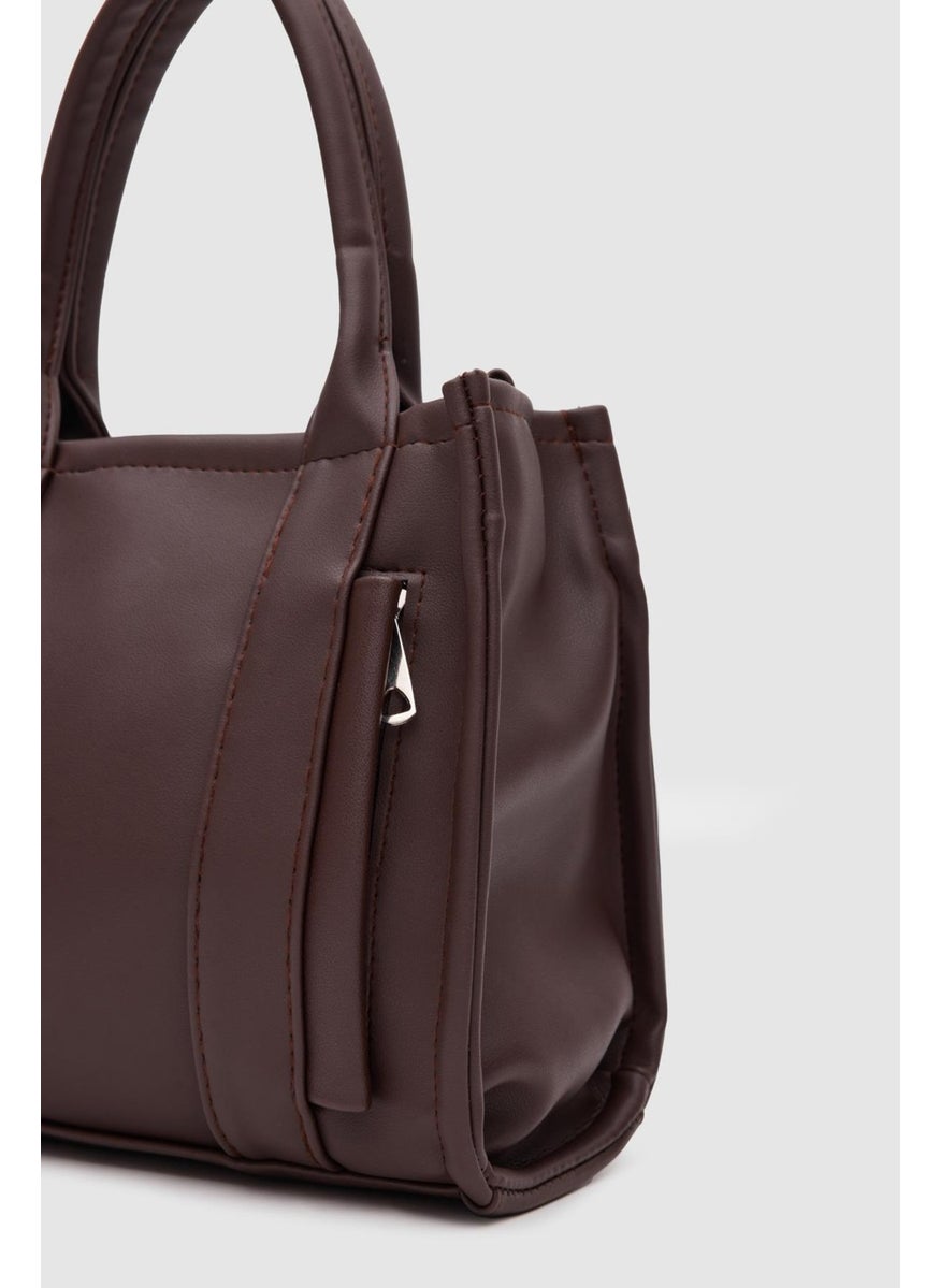 Shule Bags Faux Leather Women's Tote Bag Miles Bitter Brown  - Image 3