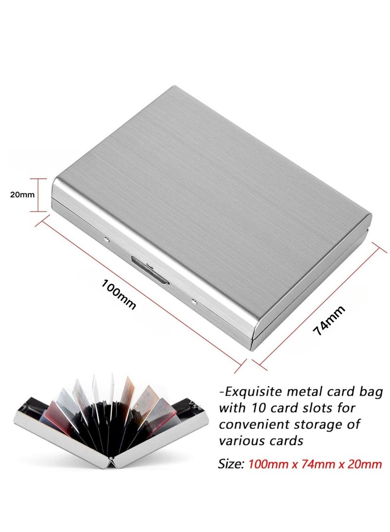 T NEWFUN Metal credit card holder 10 cards - Image 2