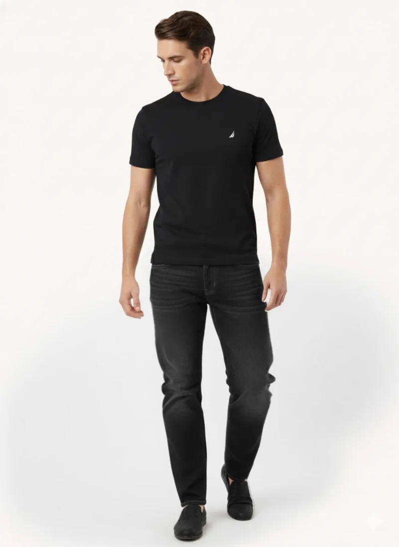 نوتيكا تيشيرت رجالي بياقة دائرية سادة