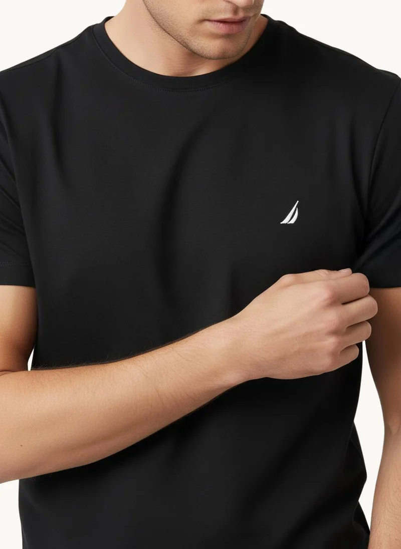 نوتيكا تيشيرت رجالي بياقة دائرية سادة