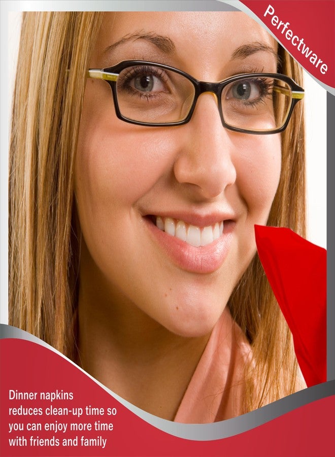 Perfectware - PW-2 Ply Dinner Napkin Red- 125 2 Ply Red Dinner Napkins - Pack of 125ct - Image 3