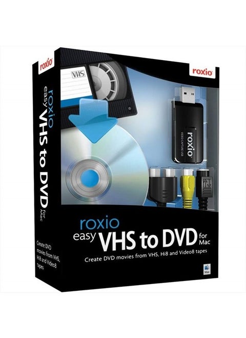Roxio Easy VHS to DVD for Mac | VHS, Hi8, V8 Video to DVD or Digital Converter [Mac Disc]