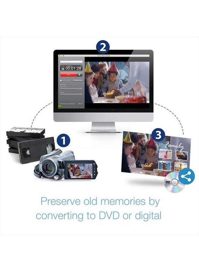 Roxio Easy VHS to DVD for Mac | VHS, Hi8, V8 Video to DVD or Digital Converter [Mac Disc]