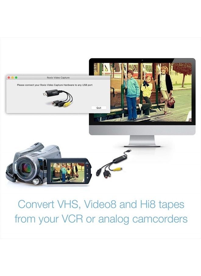 Roxio Easy VHS to DVD for Mac | VHS, Hi8, V8 Video to DVD or Digital Converter [Mac Disc]