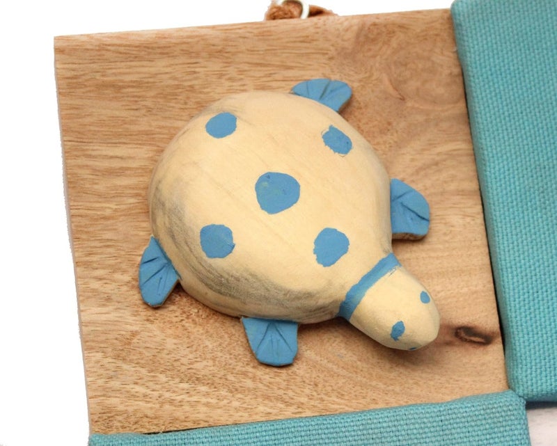 IVEI Wood Combination Board with Pin Board & Whiteboard Best Gift for Home, Office, School | Office Wall Accessories | Utility Boards (Turtle - Blue) - Image 3