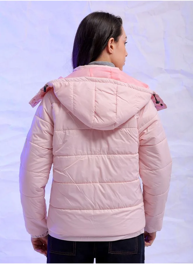 Freehand Women Regular Fit Solid Puffer Jacket