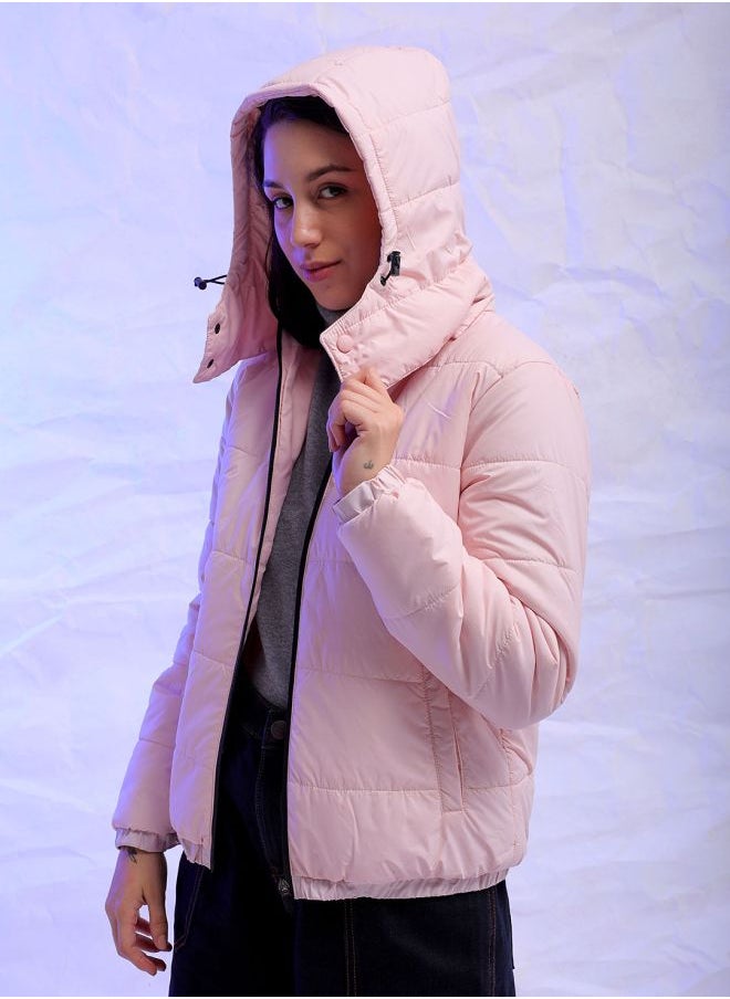 Freehand Women Regular Fit Solid Puffer Jacket  - Image 5