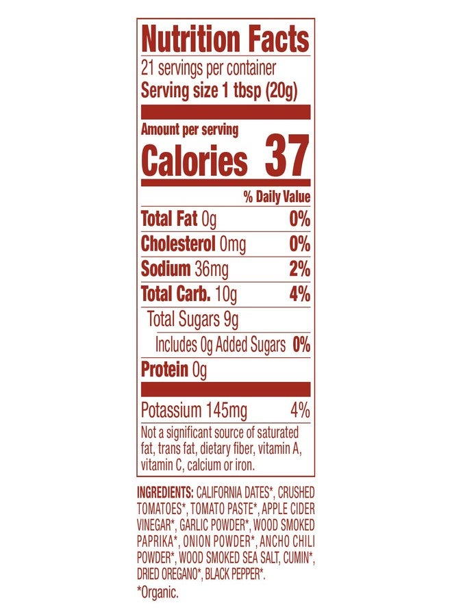 Date Lady Organic Barbecue Sauce, 13.8 oz (391 g) - Image 2