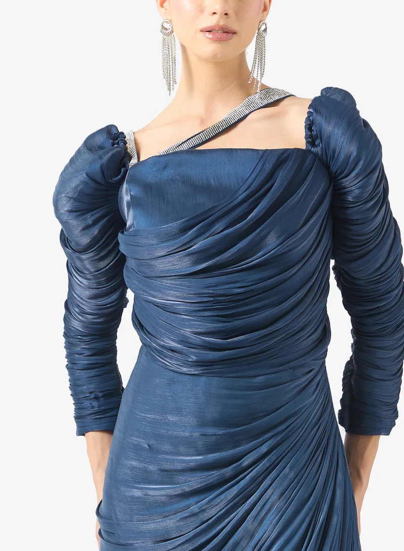 Namshi x  Drapped Dress With Crystal Strap for Women | Best Price UAE